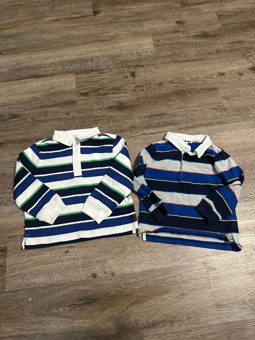 Janie and Jack Boys 2T Long Sleeve Rugby Shirt Bundle Stripes Collared Blue